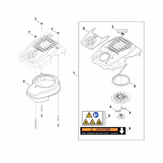 Picture of K - Sistema di avviamento e scatola filtro aria EVC 200.3 (EVC200-0007)